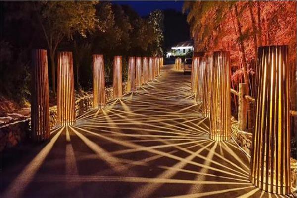 景區林木夜游投影效果 景區林木夜游投影效果