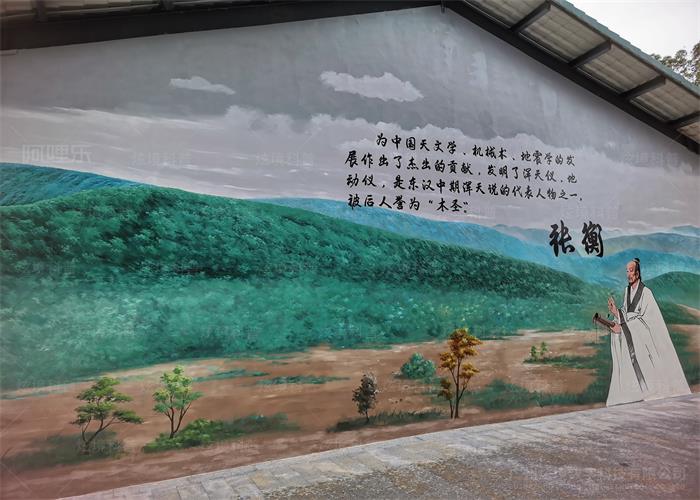 地震體驗(yàn)館外墻趣味人物科普